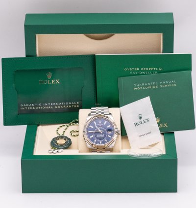 Rolex Sky-dweller Blue Dial Jubilee New Unworn Box And Papers 2022 326934