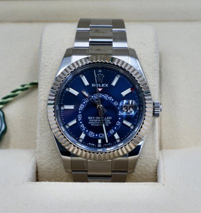 Rolex Sky-dweller Blue Dial Oyster Bracelet 326934 Full Set 2021