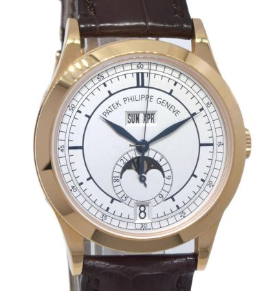 Patek Philippe Annual Calendar 18k Rg Silver Sector Dial Box Papers 5396r-001