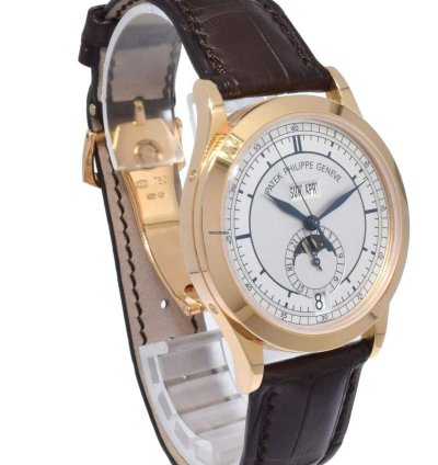 Patek Philippe Annual Calendar 18k Rg Silver Sector Dial Box Papers 5396r-001