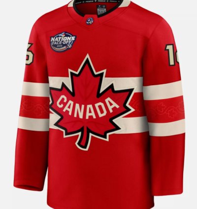 Mens Mitch Marner Jersey 16 Red 2025 4 Nations Face-off Stitched