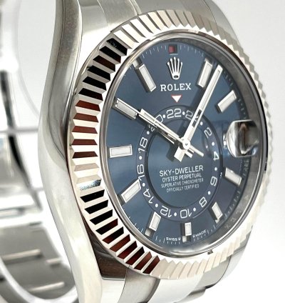 Rolex Sky-dweller Blue Dial Stainless Steel Oyster Bracelet 336934 Unworn 2024