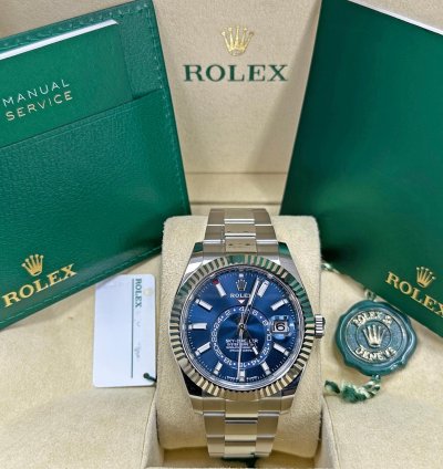 Rolex Sky-dweller Blue Index Dial Oyster Bracelet 2025