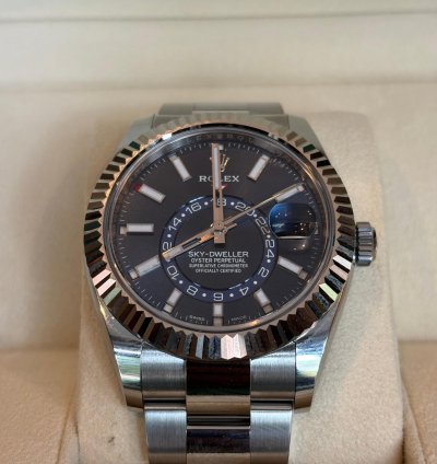 Rolex Sky-dweller Blue New Unworn Year 2021 Full Set With Original Receipt