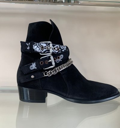Bandana Buckle Boot In Black
