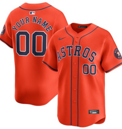 Houston Astros Alternate Limited Custom Men Jersey - Orange