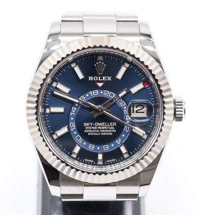 Rolex Sky-dweller Bright Blue New Unworn Year 2017 Full Set With Original Receipt