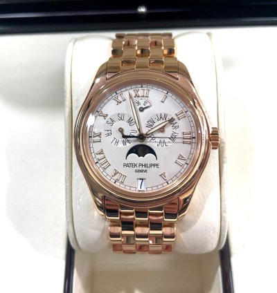 Patek Philippe Annual Calendar 5036 1r Moon Phase Power Reserve 18k Rose Gold