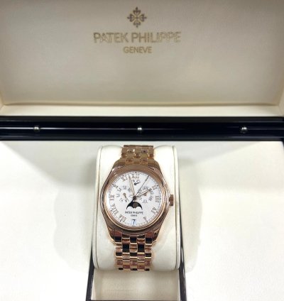 Patek Philippe Annual Calendar 5036 1r Moon Phase Power Reserve 18k Rose Gold