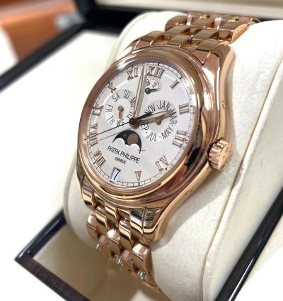 Patek Philippe Annual Calendar 5036 1r Moon Phase Power Reserve 18k Rose Gold