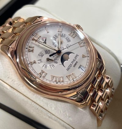 Patek Philippe Annual Calendar 5036 1r Moon Phase Power Reserve 18k Rose Gold