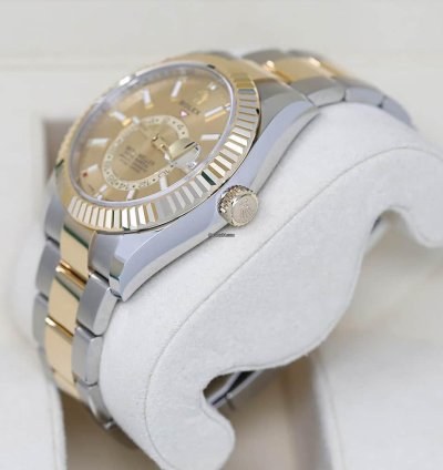 Rolex Sky-dweller Champagne 326933 Unworn Stainless Steel And Yellow Gold Watch