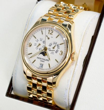 Patek Philippe Annual Calendar 5146 1j-001 Moonphase Ivory Dial Yellow Gold 39mm