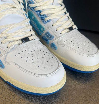 Bandana High Top Skeleton Sneakers In Blue White