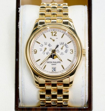 Patek Philippe Annual Calendar 5146 1j-001 Moonphase Ivory Dial Yellow Gold 39mm
