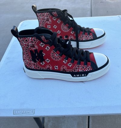 Bandana Ma Logo Court Hi Red High Top Sneakers