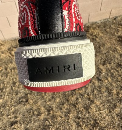 Bandana Ma Logo Court Hi Red High Top Sneakers