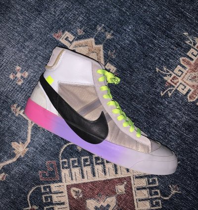 2018 Nike Blazer Mid Off-white Wolf Grey Serena Queen
