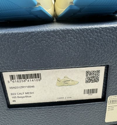Beige Blue B22 Sneakers