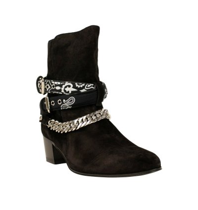 Black Bandana Buckle Boot Size 37