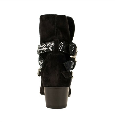 Black Bandana Buckle Boot Size 37