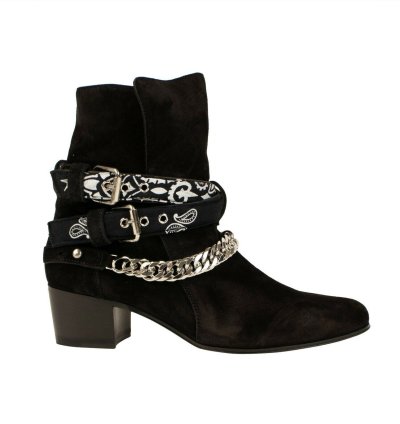Black Bandana Buckle Boot Size 37