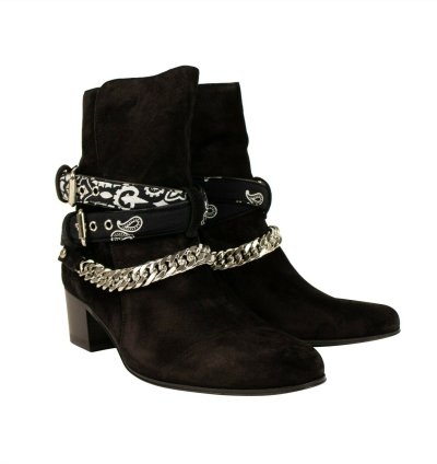 Black Bandana Buckle Boot Size 37