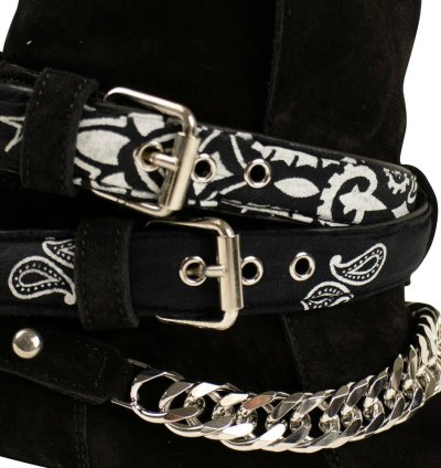 Black Bandana Buckle Boot Size 37