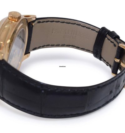Patek Philippe Annual Calendar 5205 18k Rose Gold Black Dial Watch 13 5205r