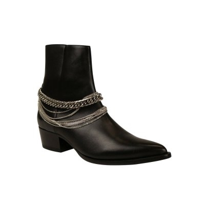 Black Chain Boots Size 43 5