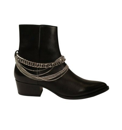 Black Chain Boots Size 43 5