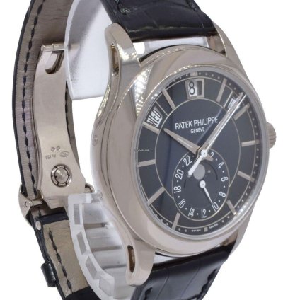 Patek Philippe Annual Calendar 5205 18k White Gold Blue Dial Watch 22 5205g