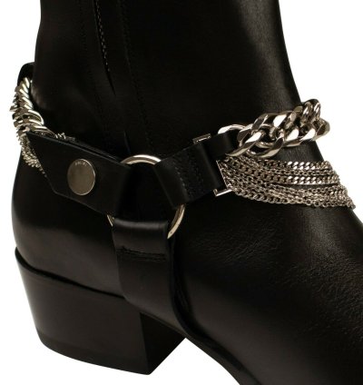 Black Chain Boots Size 43 5