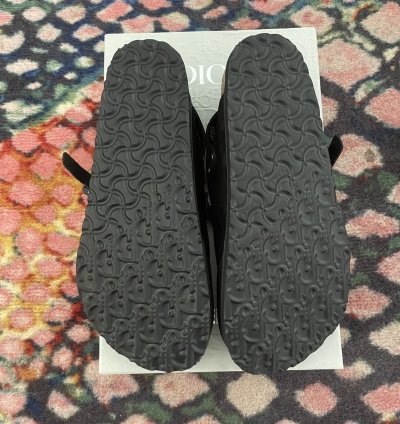 Black Dior Birkenstock Tokio Mule
