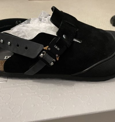 Black Dior Birkenstocks Size 43 New Never Worn