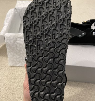 Black Dior Birkenstocks Size 43 New Never Worn