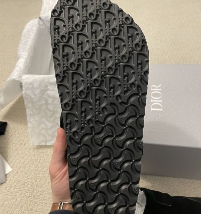Black Dior Birkenstocks Size 43 New Never Worn