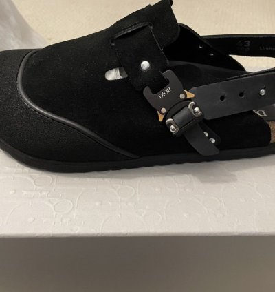 Black Dior Birkenstocks Size 43 New Never Worn