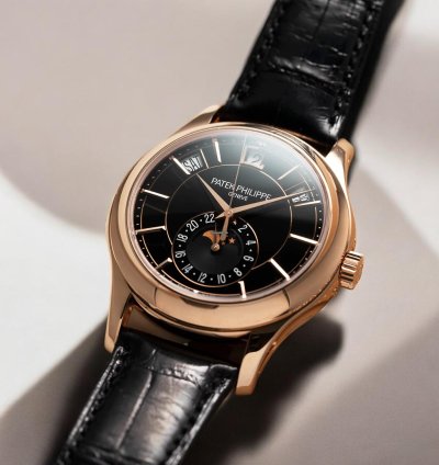 Patek Philippe Annual Calendar 5205r Black Dial 18k Rose Gold