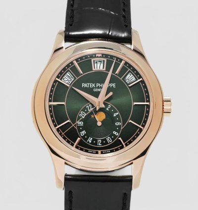 Patek Philippe Annual Calendar 5205r Green Dial 18k Rose Gold