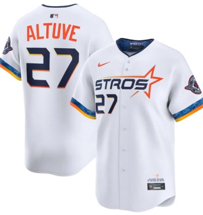 Jose Altuve 27 Houston Astros 2025 City Connect Limited Player Men Jersey - White