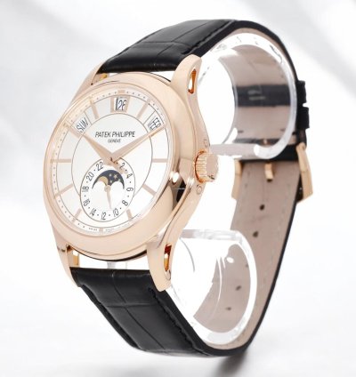 Patek Philippe Annual Calendar 5205r Silver Dial 18k Rose Gold