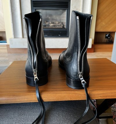 Black Leather Shane Boots Handmade In California Rare