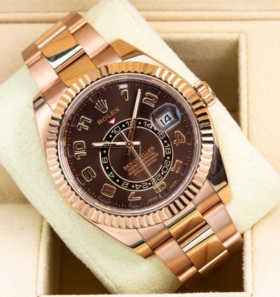 Rolex Sky-dweller 42mm Chocolate Dial Rose Gold