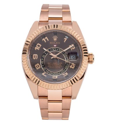 Rolex Sky-dweller 42mm Chocolate Dial Rose Gold