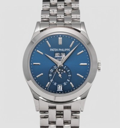 Patek Philippe Annual Calendar 5396 1g Blue Dial 18k White Gold Bracelet