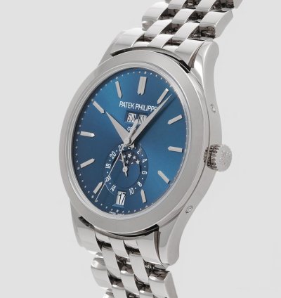 Patek Philippe Annual Calendar 5396 1g Blue Dial 18k White Gold Bracelet