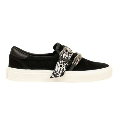 Black Suede Bandana Slip On Sneaker Size 40