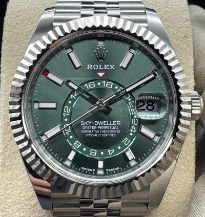 Rolex Sky-dweller Green Dial Unworn