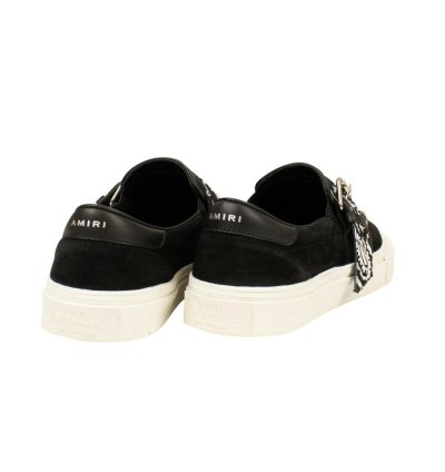 Black Suede Bandana Slip On Sneaker Size 40
